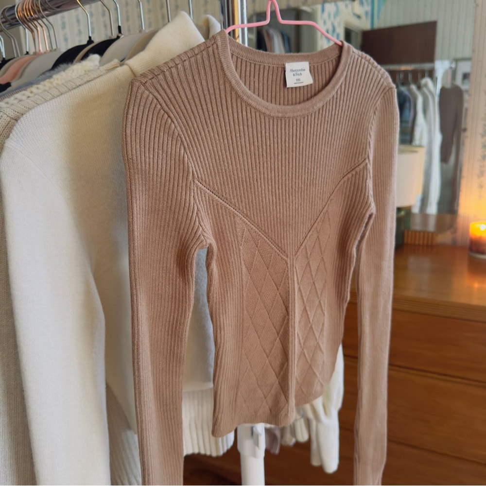 Corset Ribbed Knit Light Sweater - Picture 3 of 6